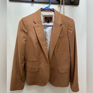 J. Crew tan schoolboy blazer, EUC, worn once. All buttons intact. Size 6